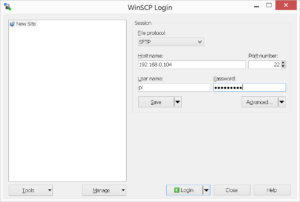 WinSCP connect