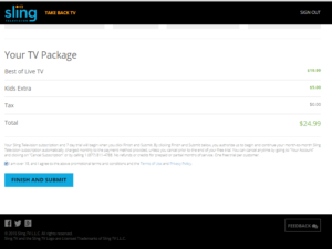 sling tv channel package